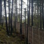 Gennem hele skoven som omkranser The Well blev der ligeledes opsat lodrette pilesektioner som en meget naturlig afgrænsning, som harmonerer flot sammen med omgivelserne.