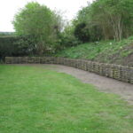 Jordvolden blev her sikret mod jordskred med et lavt pilehegn i pilesorten Engelsk Viminalis.