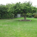 Lave kantbed i pileflet giver havebedene en god afgrænsning som passer flot til omgivelserne.